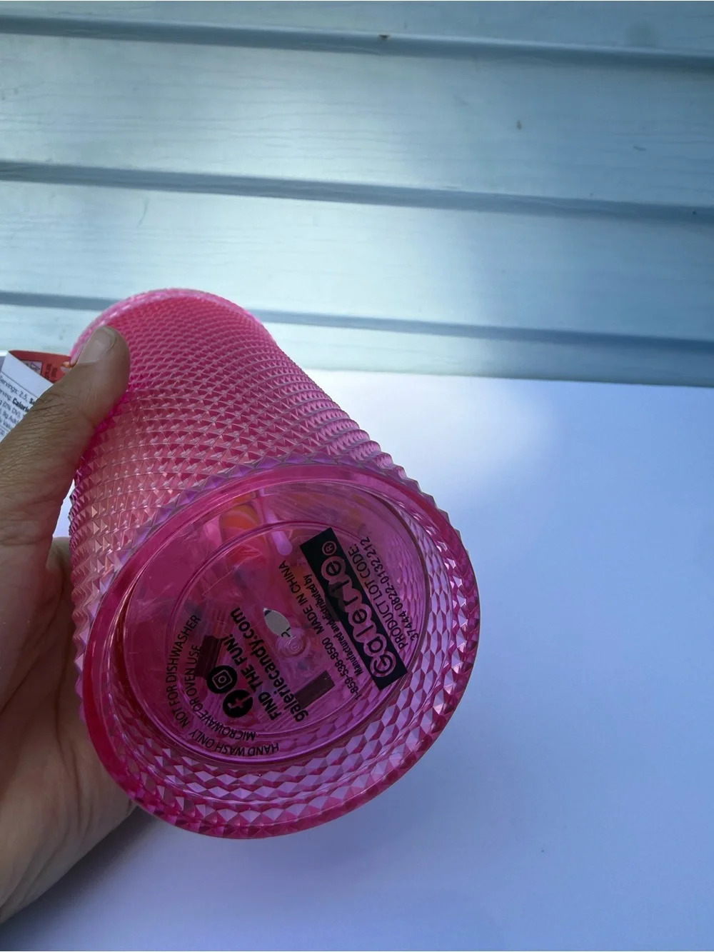 Hello Kitty Hot Pink Studded Tumbler with Straw
